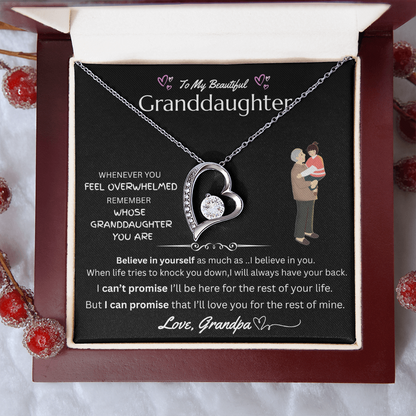 To My Beautiful Granddaughter - Forever Love Necklace - FG0038