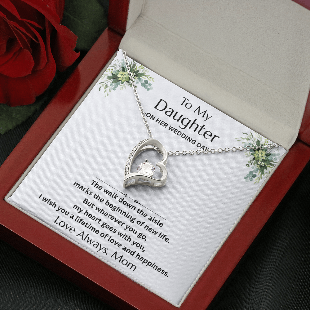 To My Daughter on her Wedding Day - Forever Love Necklace Gift Set - FG00052