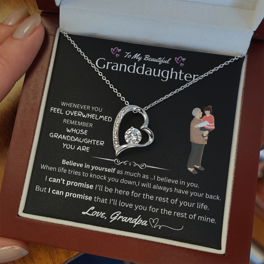 To My Beautiful Granddaughter - Forever Love Necklace - FG0038