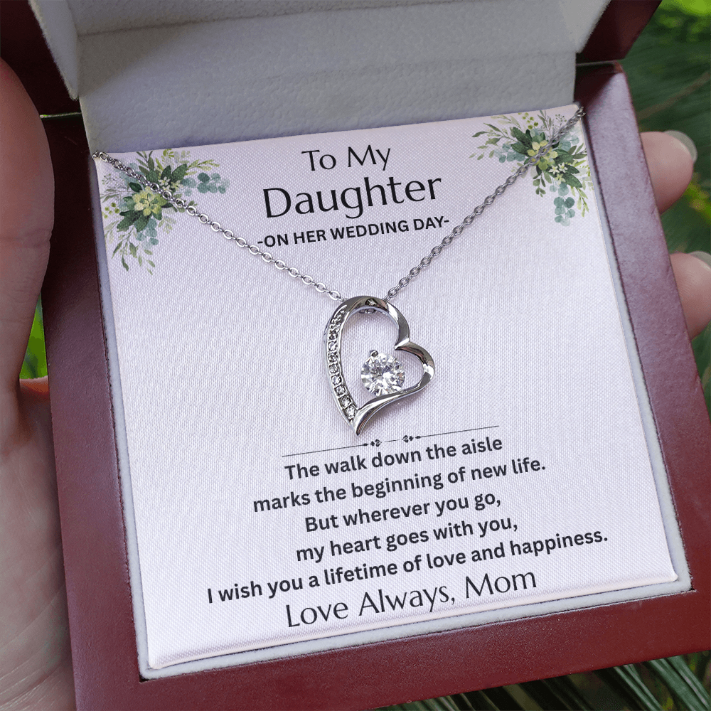 To My Daughter on her Wedding Day - Forever Love Necklace Gift Set - FG00052