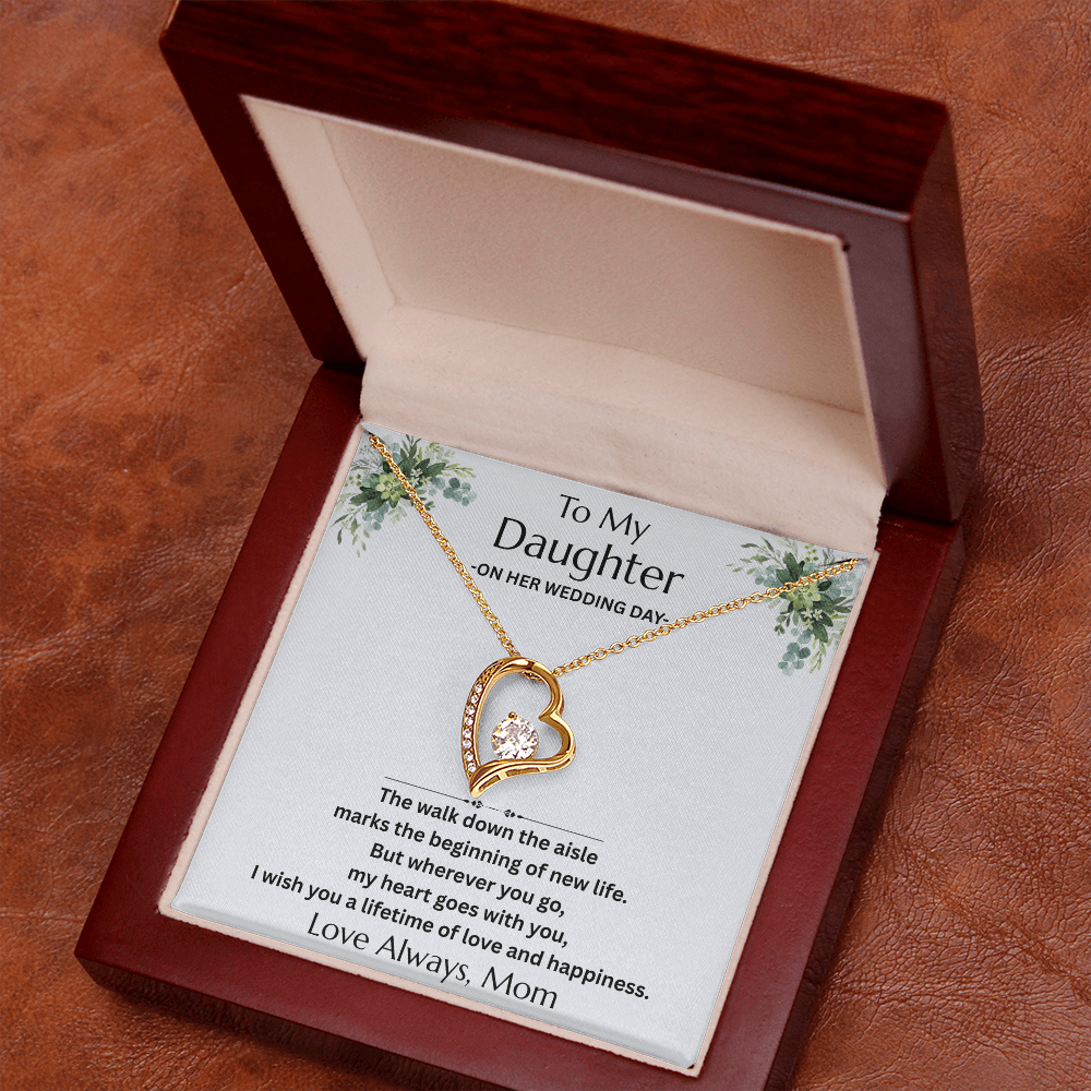 To My Daughter on her Wedding Day - Forever Love Necklace Gift Set - FG00052