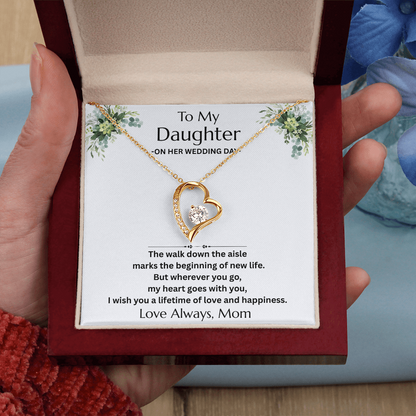 To My Daughter on her Wedding Day - Forever Love Necklace Gift Set - FG00052