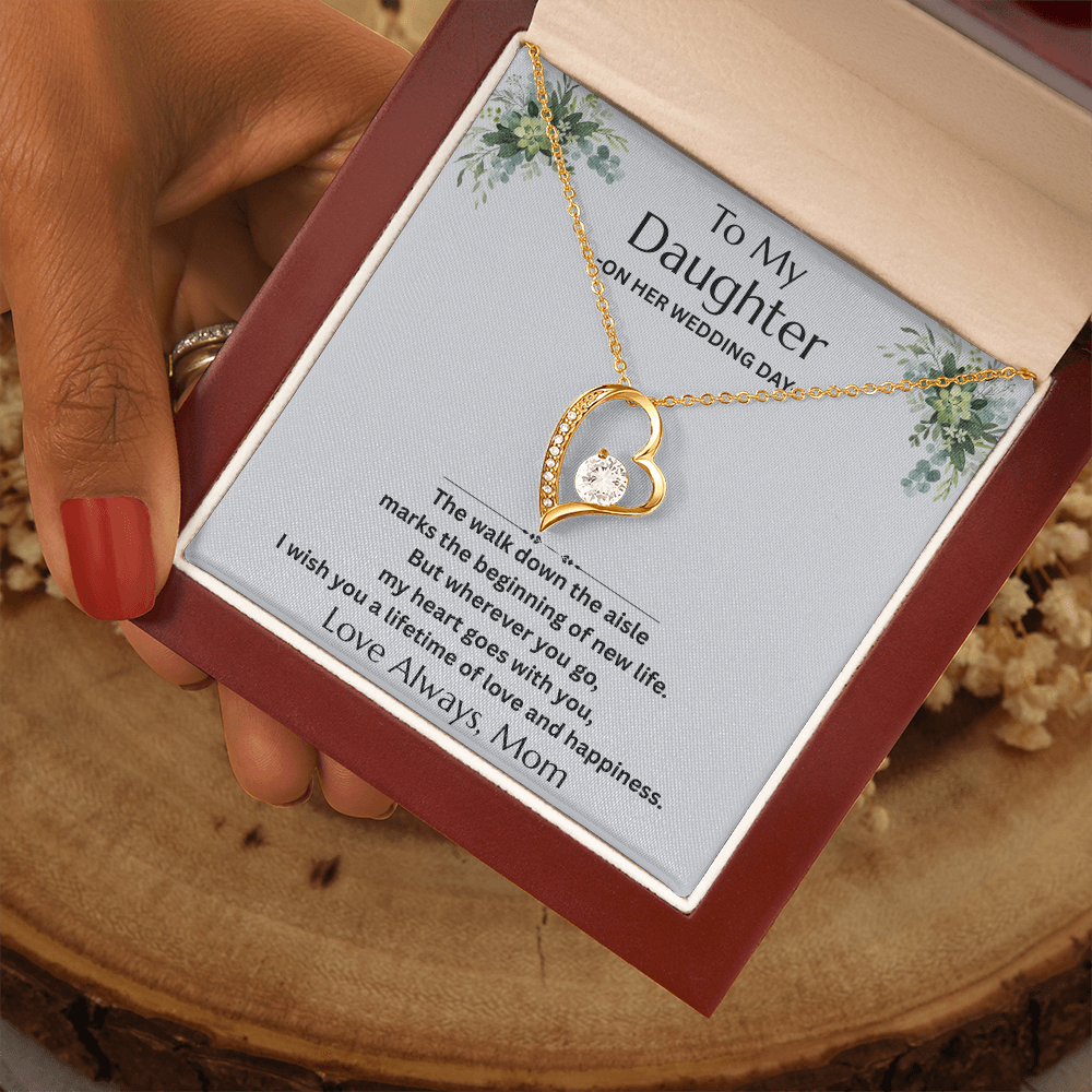 To My Daughter on her Wedding Day - Forever Love Necklace Gift Set - FG00052