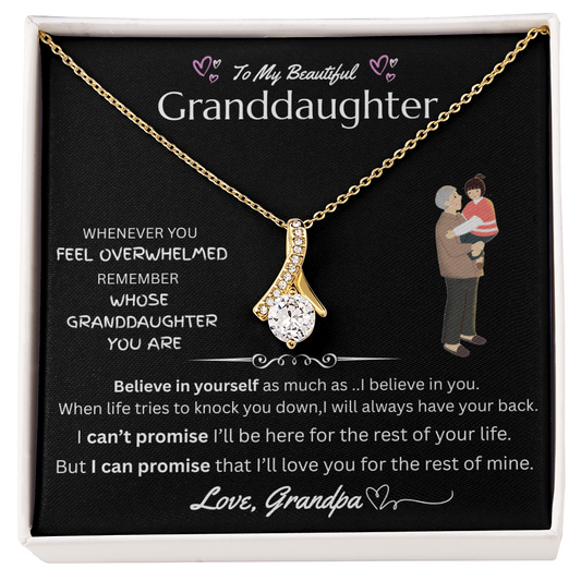 To My Granddaughter - Alluring Beauty Necklace - FG0037