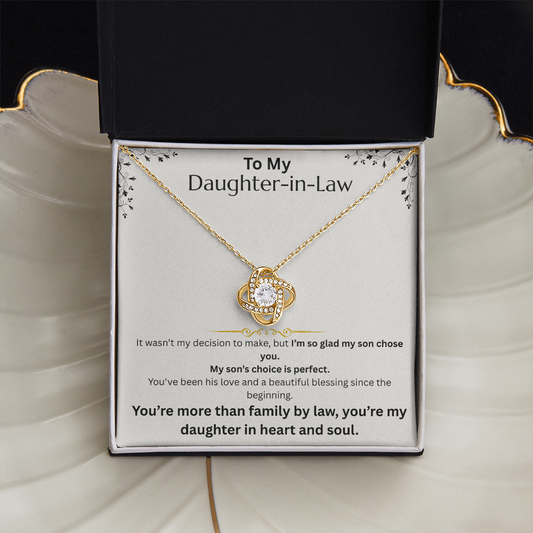To My Daughter-in-Law - Love Knot Necklace - FG0016