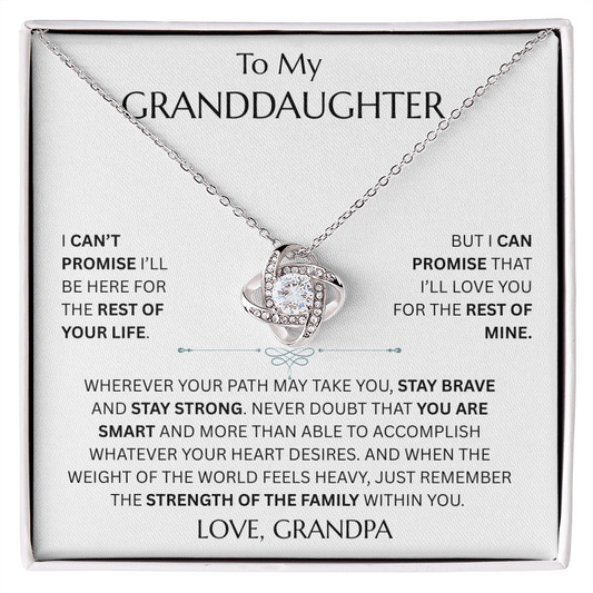 To My Granddaughter - Love Knot Necklace - FG0026