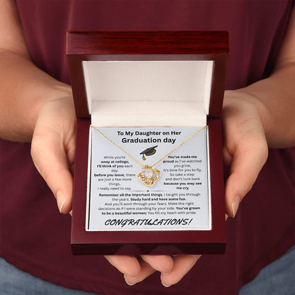 To My Daughter on Her Graduation day - Love Knot Necklace - FG00050