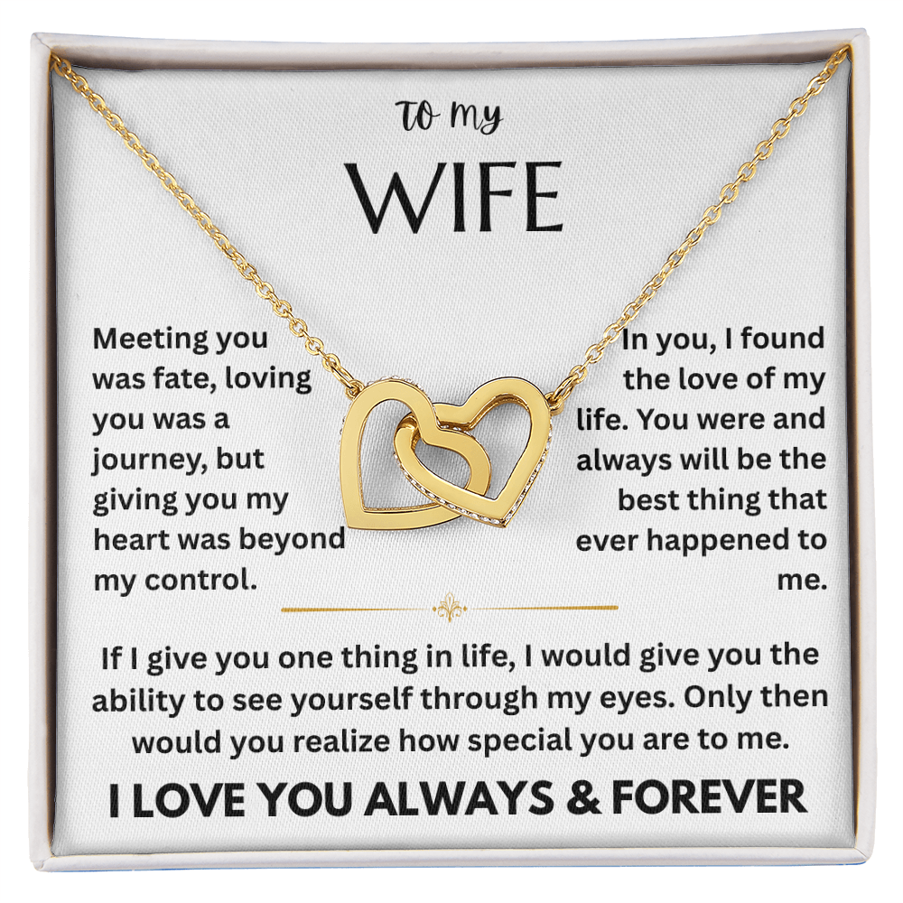 To My Wife - Interlocking Heart Necklace Gift Set  FG00059