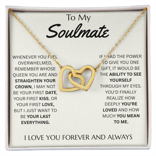 To My Soulmate - Interlocking Heart Necklace - FG0025
