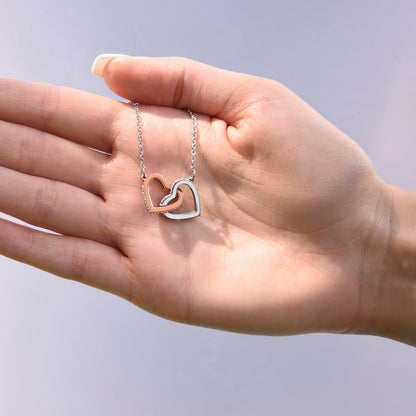 To My Granddaughter - Interlocking Heart Necklace - FG0035