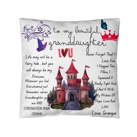 To My Granddaughter Princess I love U Pillow - FG00092