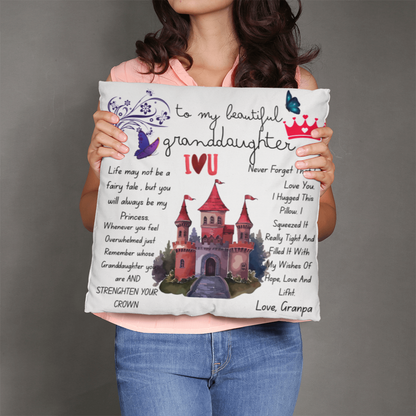 To My Granddaughter Princess I love U Pillow - FG00092