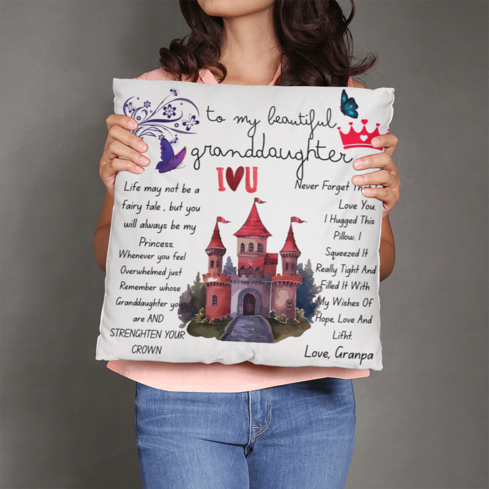 To My Granddaughter Princess I love U Pillow - FG00092