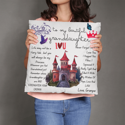 To My Granddaughter Princess I love U Pillow - FG00092