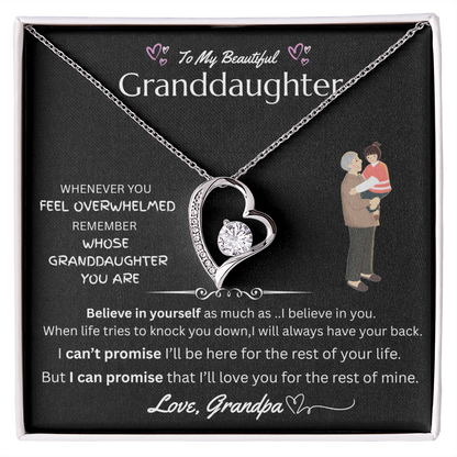 To My Beautiful Granddaughter - Forever Love Necklace - FG0038