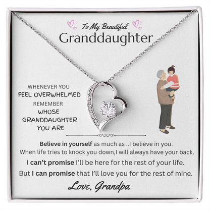 To My Beautiful Granddaughter - Forever Love Necklace - FG0049
