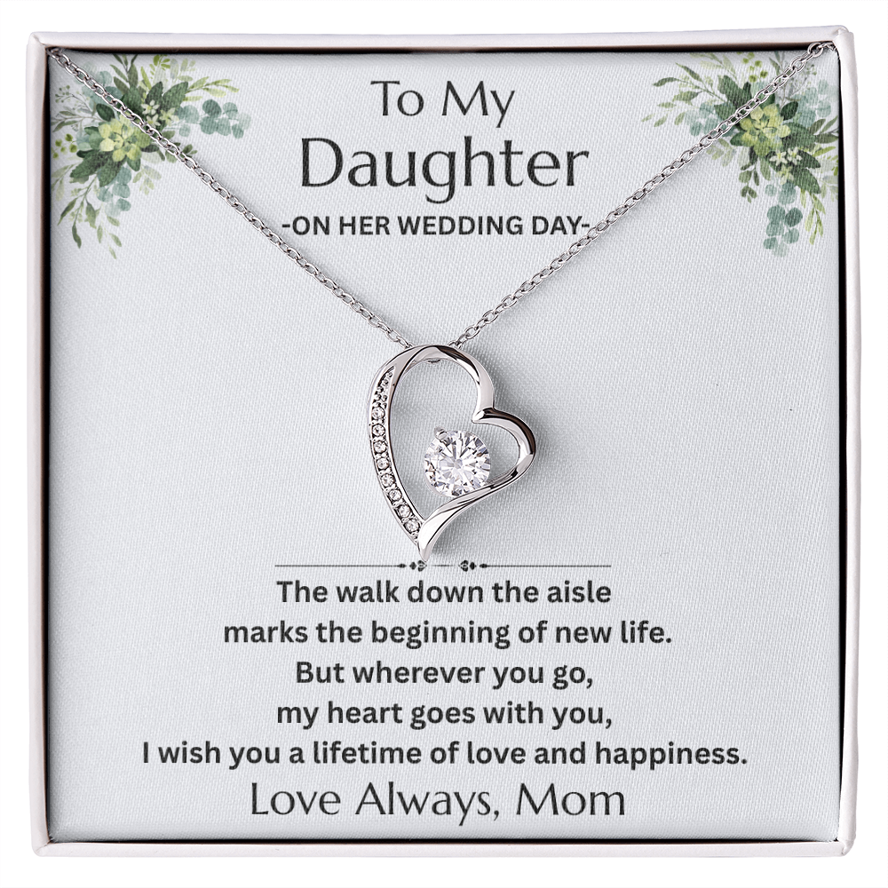 To My Daughter on her Wedding Day - Forever Love Necklace Gift Set - FG00052
