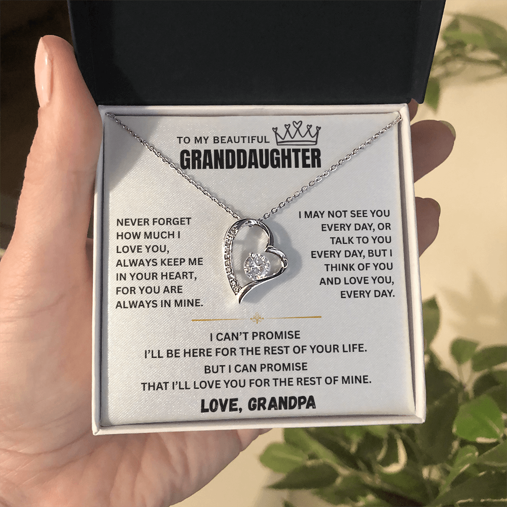 To My Granddaughter Princess Crown Pendant Gift Set- FG00092