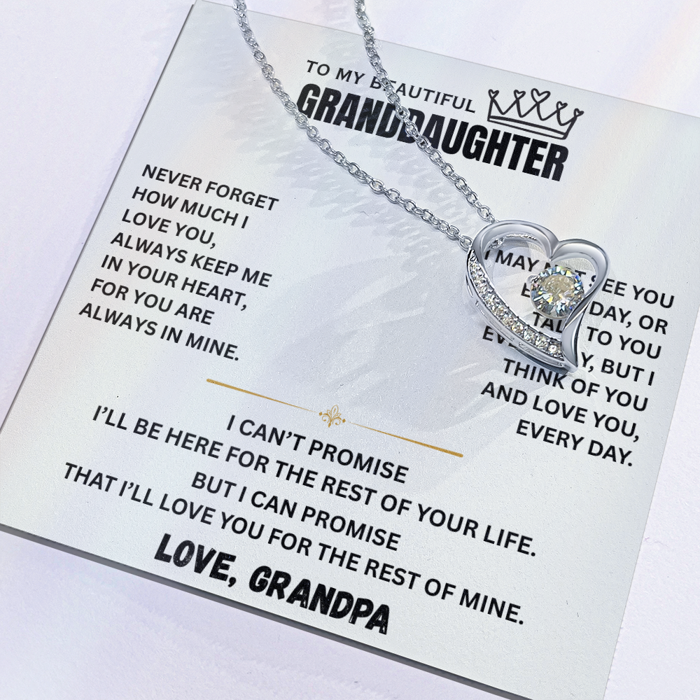 To My Granddaughter Princess Crown Pendant Gift Set- FG00092