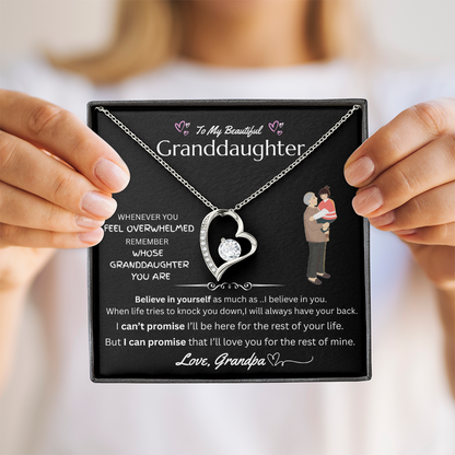 To My Beautiful Granddaughter - Forever Love Necklace - FG0038