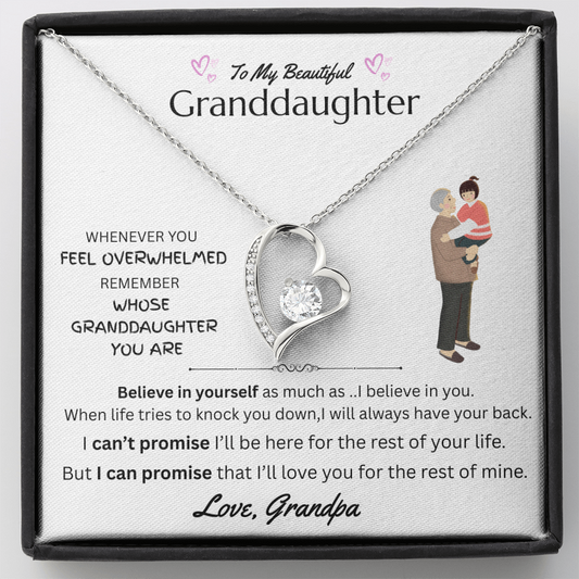 To My Beautiful Granddaughter - Forever Love Necklace - FG0049