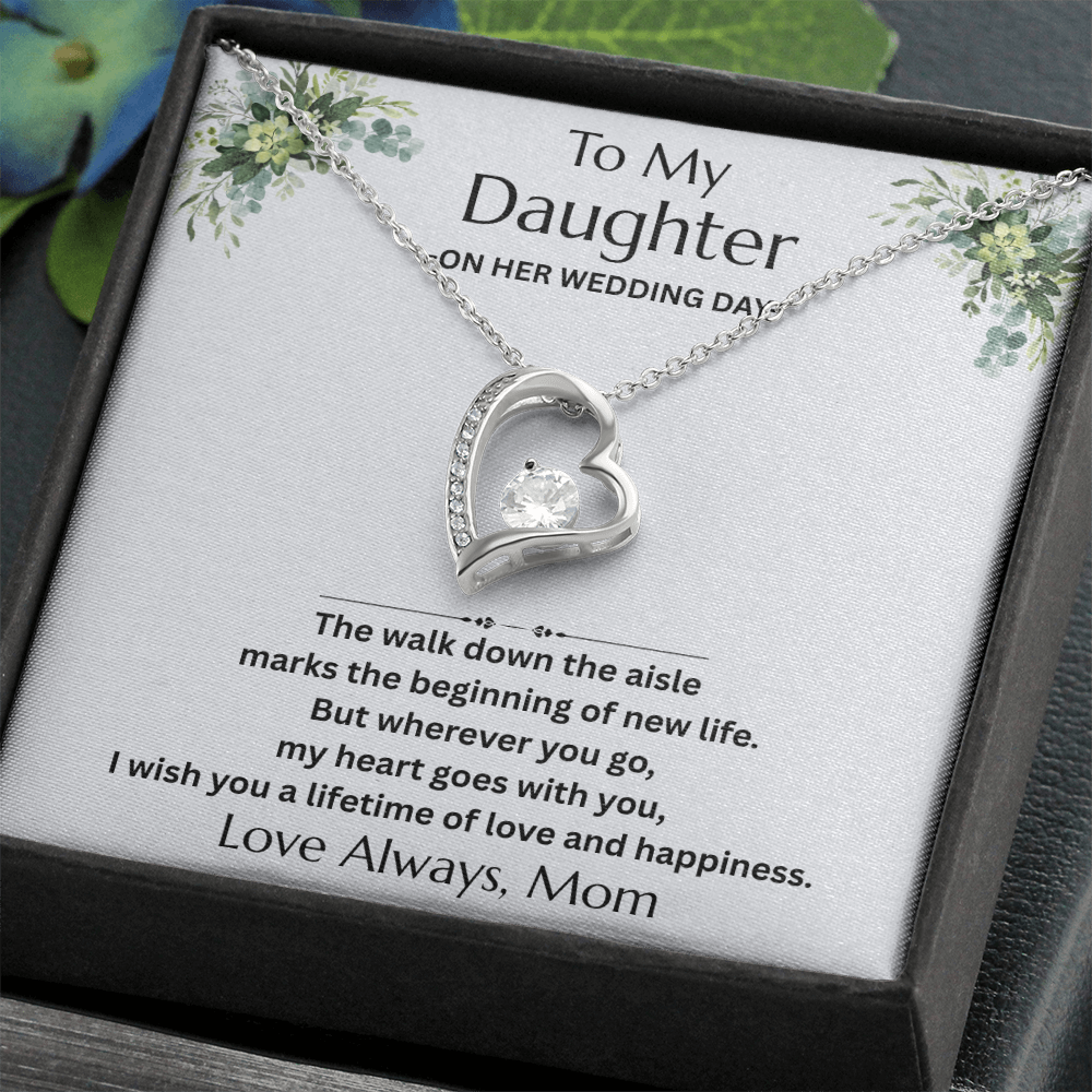 To My Daughter on her Wedding Day - Forever Love Necklace Gift Set - FG00052
