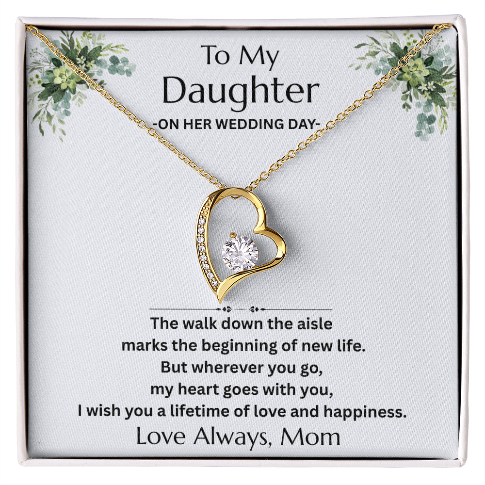 To My Daughter on her Wedding Day - Forever Love Necklace Gift Set - FG00052