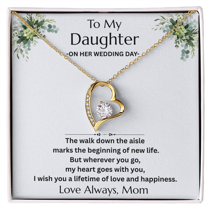 To My Daughter on her Wedding Day - Forever Love Necklace Gift Set - FG00052
