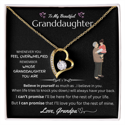 To My Beautiful Granddaughter - Forever Love Necklace - FG0038