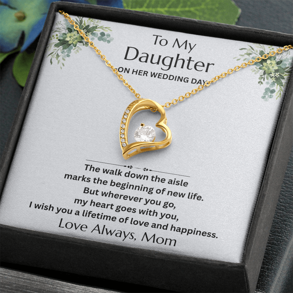 To My Daughter on her Wedding Day - Forever Love Necklace Gift Set - FG00052