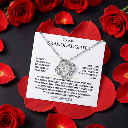 To My Granddaughter - Love Knot w/ Rotating Rose Gift Box - FG00054