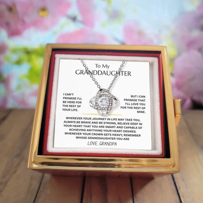 To My Granddaughter - Love Knot w/ Rotating Rose Gift Box - FG00054