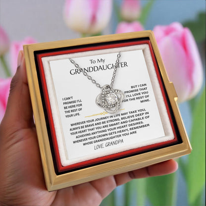 To My Granddaughter - Love Knot w/ Rotating Rose Gift Box - FG00054