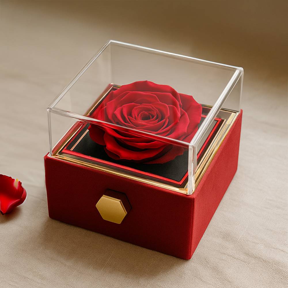 To My Granddaughter - Love Knot w/ Rotating Rose Gift Box - FG00054