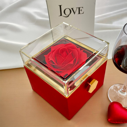 To My Granddaughter - Love Knot w/ Rotating Rose Gift Box - FG00054