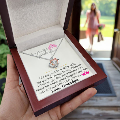 To My Granddaughter Princess Crown Pendant Gift Set- FG00091
