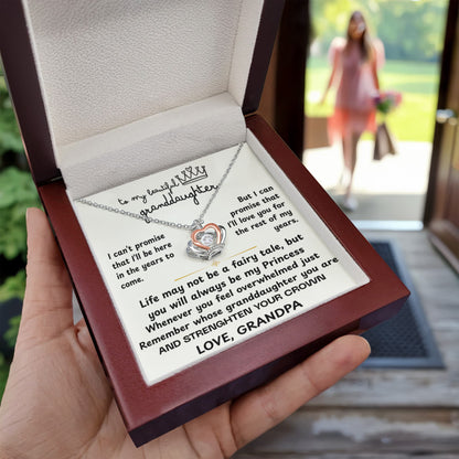 To My Granddaughter - The Promise Princess Crown Pendant Gift Set- FG00099