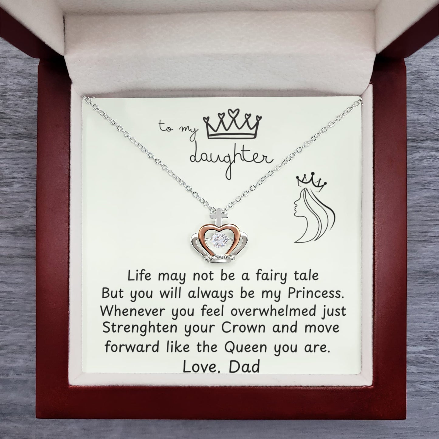 To My Daughter Princess Crown Gift Set - FG00083