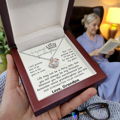 To My Granddaughter - The Promise Princess Crown Pendant Gift Set- FG00096