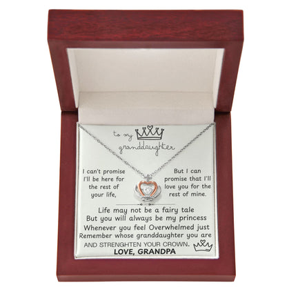 To My Granddaughter Princess Crown Pendant Gift Set - FG00085