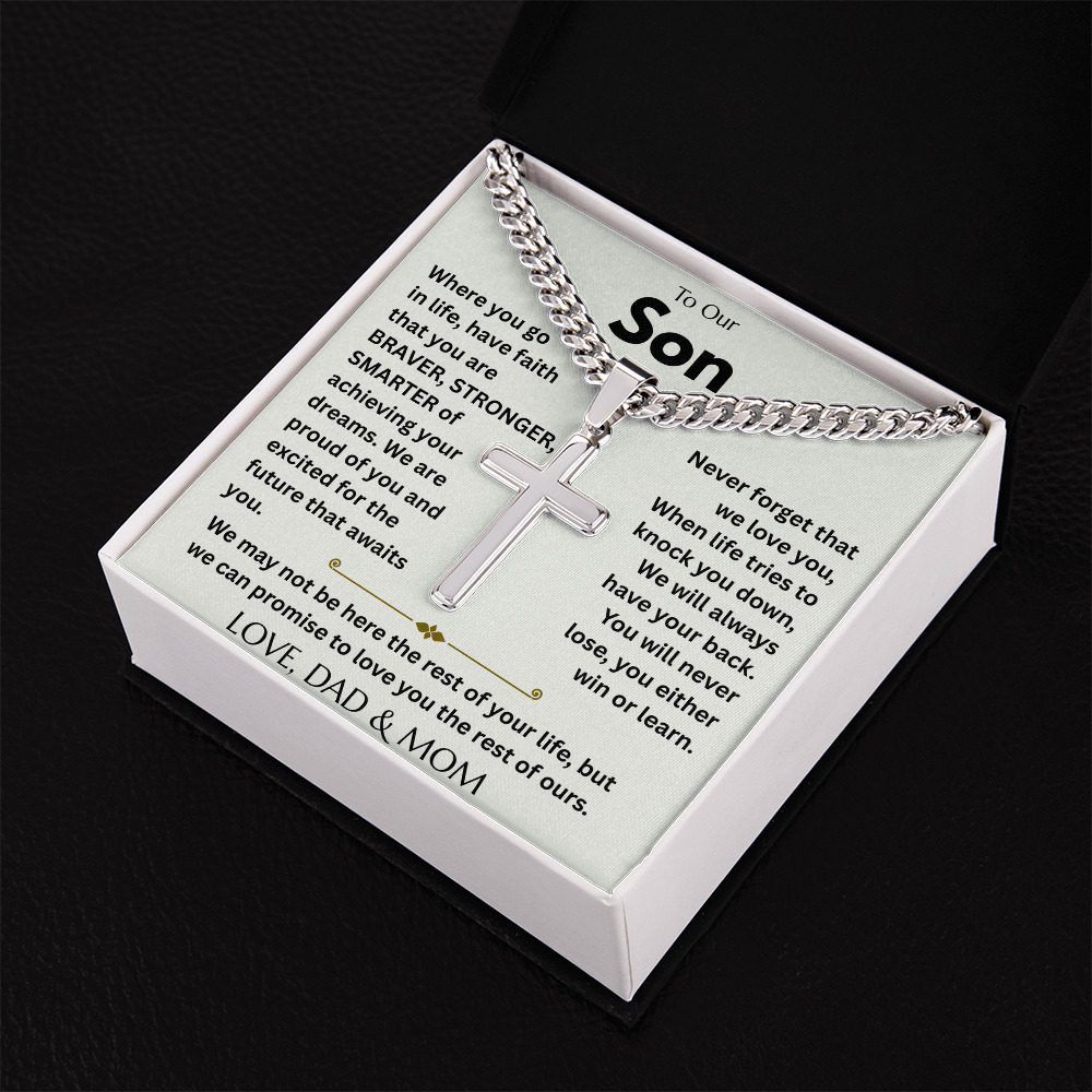 To Our Son - Never Forget that We Love You - Artisan Cross Gift Set - FG00073