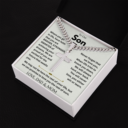To Our Son - Never Forget that We Love You - Artisan Cross Gift Set - FG00073