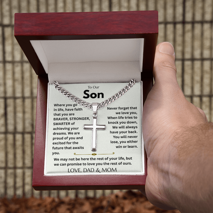 To Our Son - Never Forget that We Love You - Artisan Cross Gift Set - FG00073