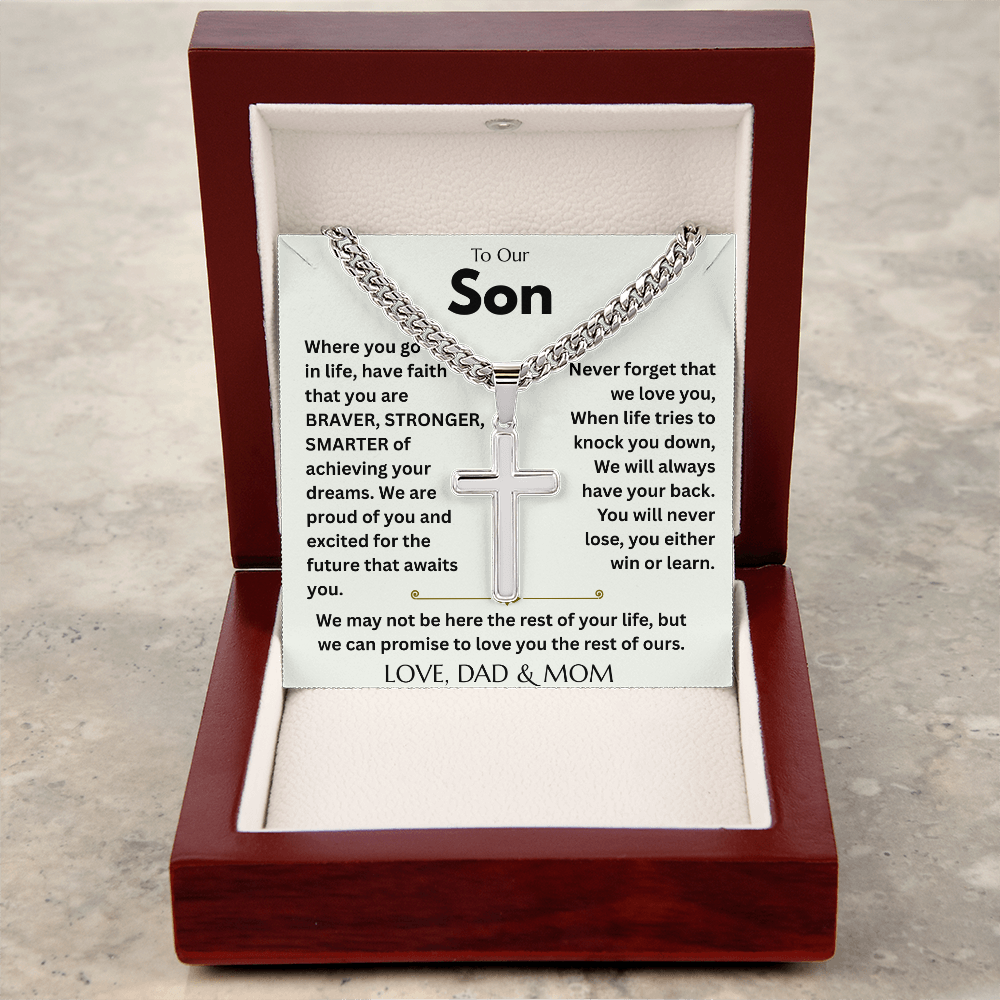 To Our Son - Never Forget that We Love You - Artisan Cross Gift Set - FG00073