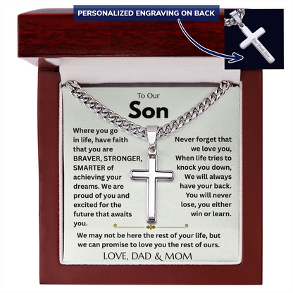 To Our Son - Never Forget that We Love You - Artisan Cross Gift Set - FG00073