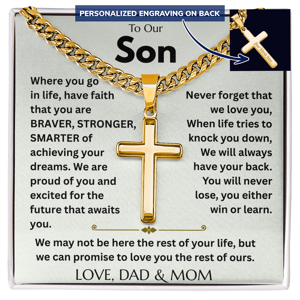 To Our Son - Never Forget that We Love You - Artisan Cross Gift Set - FG00073