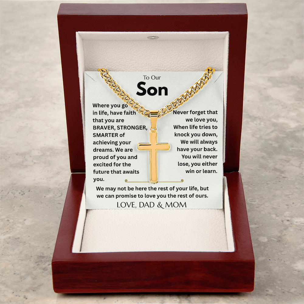 To Our Son - Never Forget that We Love You - Artisan Cross Gift Set - FG00073